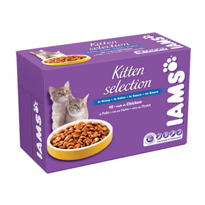 Cheap Iams Kitten Selection in Gravy 10 x 100g