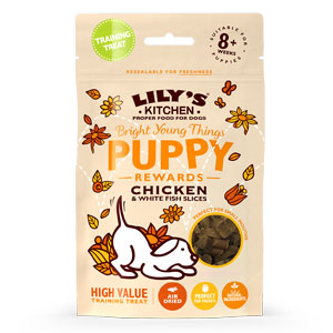 Cheap Lily's Kitchen Chicken & White Fish Slices Treats for Puppies 60g