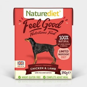 Cheap Naturediet Feel Good Chicken & Lamb with Rice & Carrots 18 x 390g
